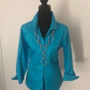 Chicos turquoise blouse